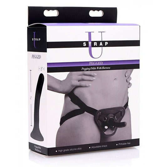 Strap U Pegged Pegging Dildo with Harness
