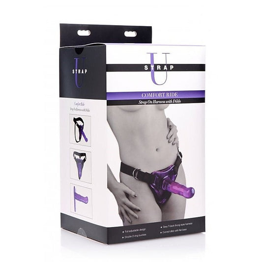 Comfort Ride Strap On Harness with Purple Dildo - Strap On Sextoys