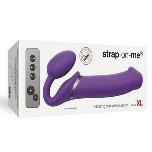 Vibrating Bendable Harness XL Purple