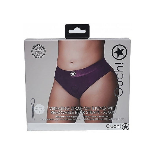 Ouch! Intimate Pleasure Strap-on Thong - Purple - Strap On Sextoys