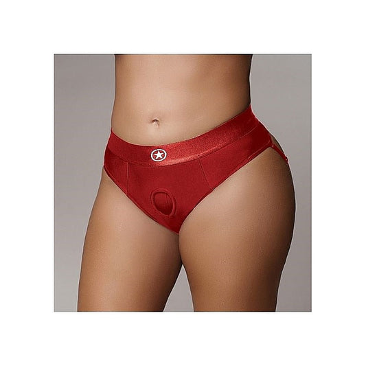 Ouch! Electrifying Strap-on Thong - Red - Strap On Sextoys