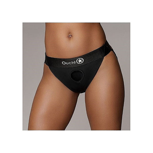 Pleasure Enhancing Vibrating Strap-on Panty Harness - Black - Strap On Sextoys