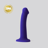 STRAP-ON-ME Glow LED Realistic Dildo Purple Medium Realistic Dildos
