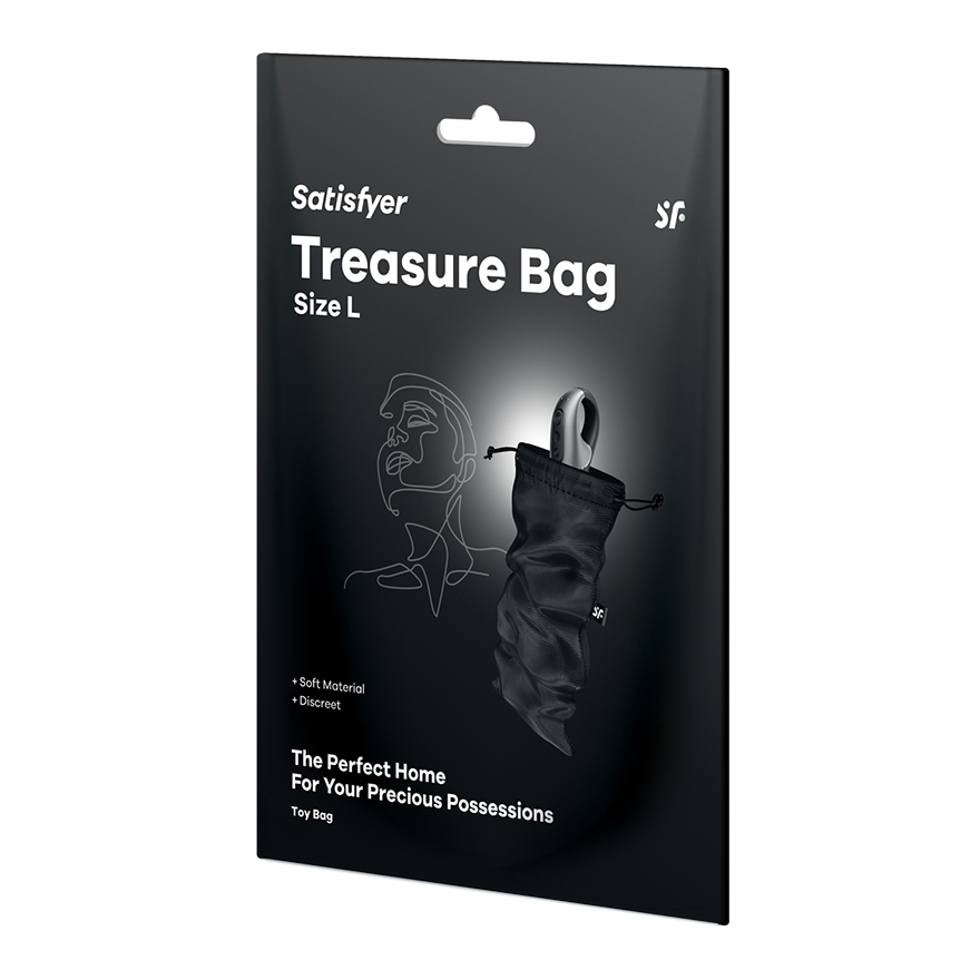 Satisfyer Treasure Toy Storage Bag Black Vibrator Accessories