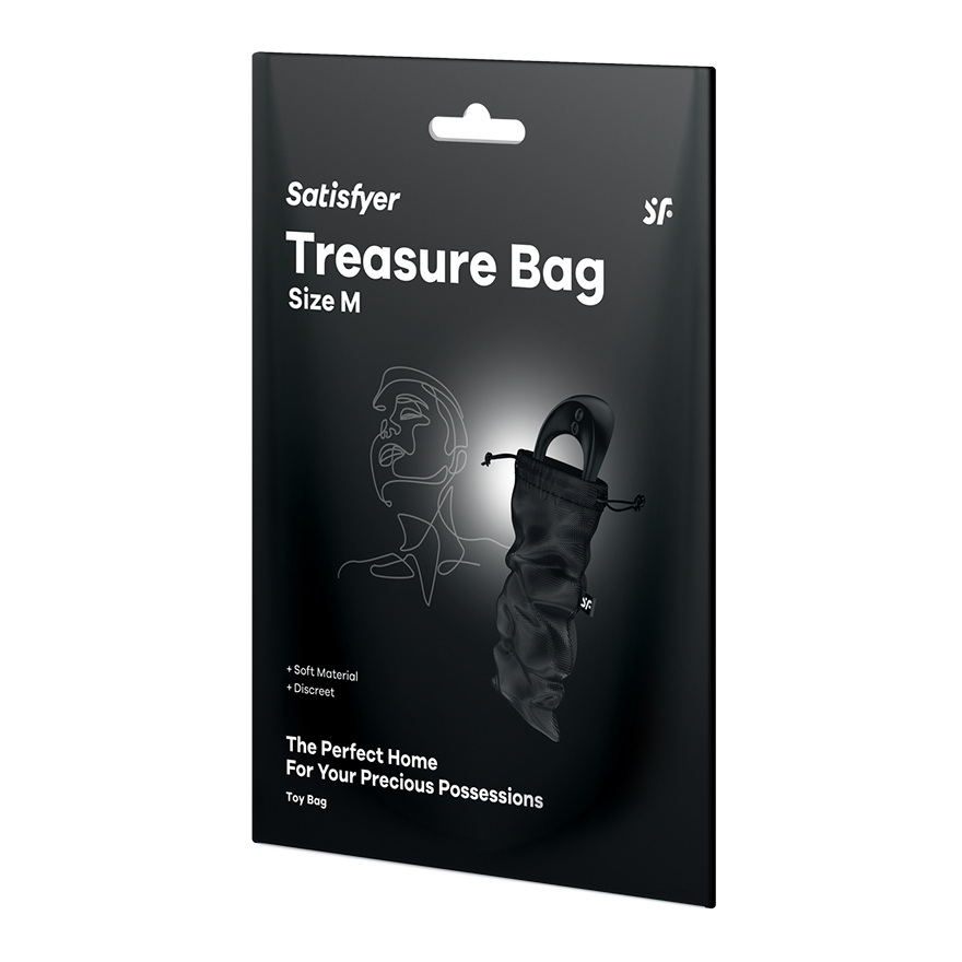 Satisfyer Treasure Toy Storage Bag Black Vibrator Accessories