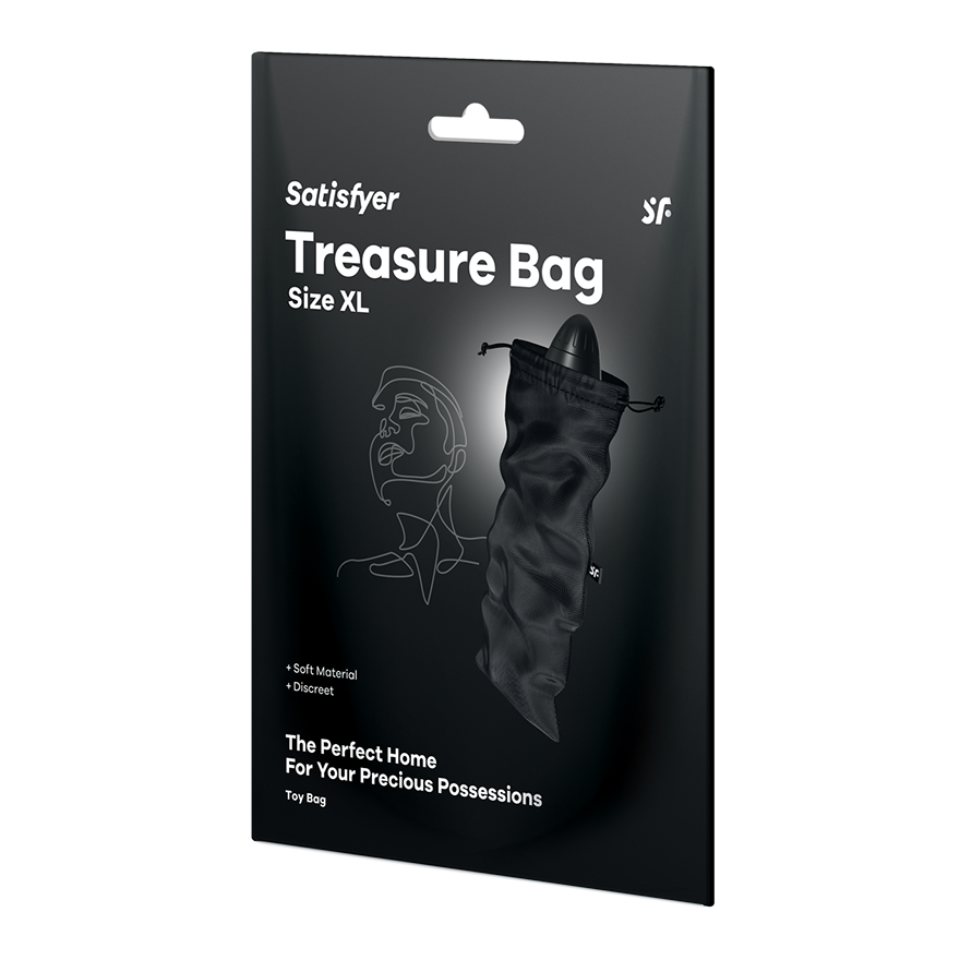 Satisfyer Treasure Toy Storage Bag Black Vibrator Accessories