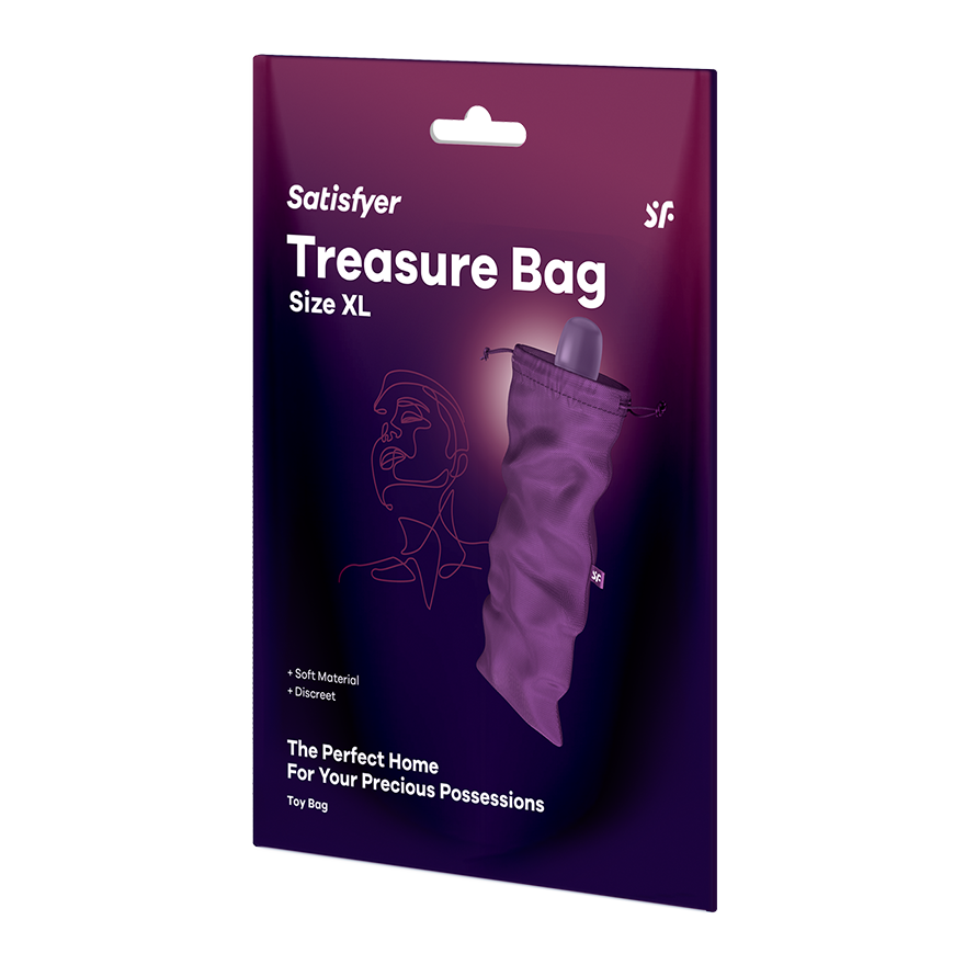 Satisfyer Treasure Sex Toy Storage Bag Violet Vibrator Accessories