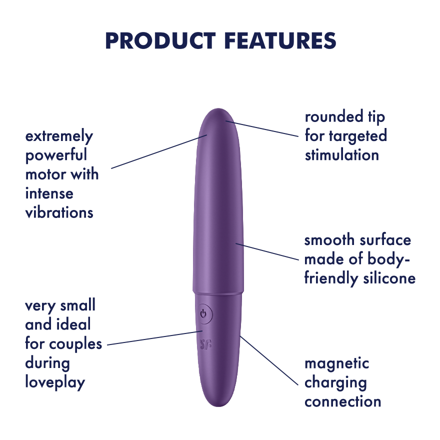 Satisfyer Ultra Power Bullet 6 Waterproof 12 Functions Mini Vibrator Bullet Vibrators