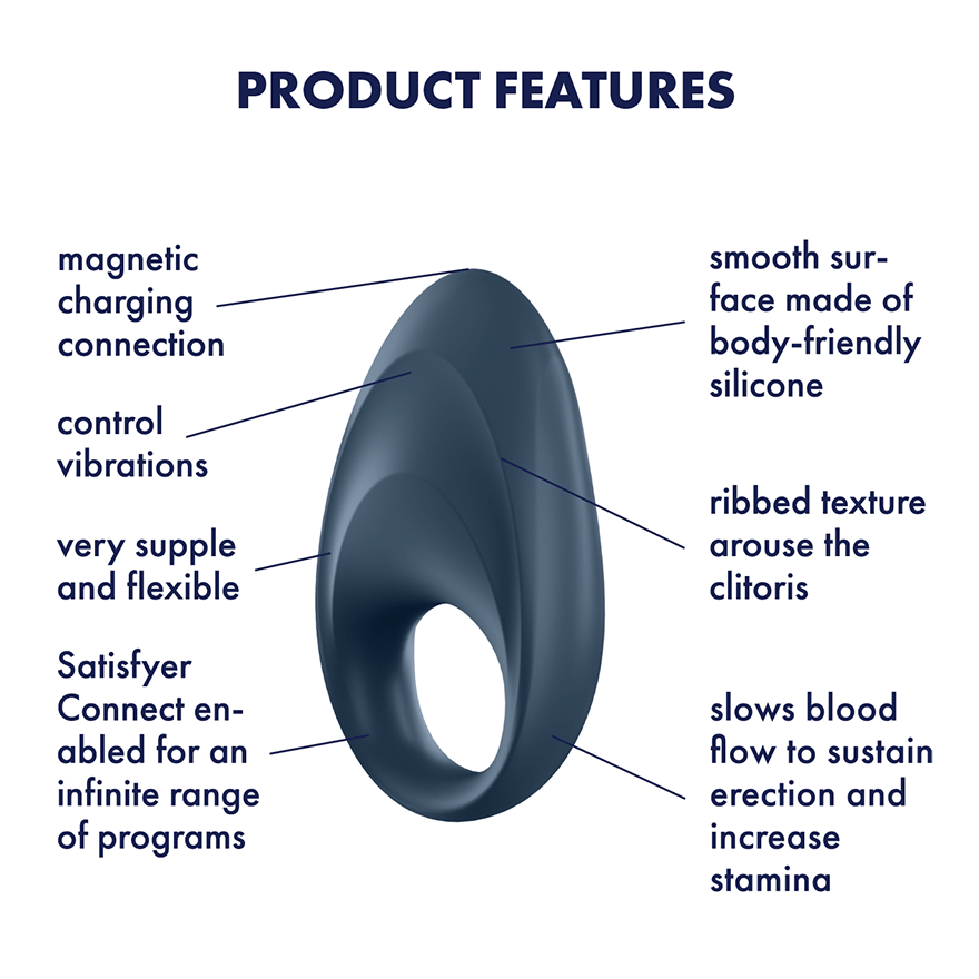Satisfyer Mighty One App Controlled Vibrating Cock Ring Cock Rings