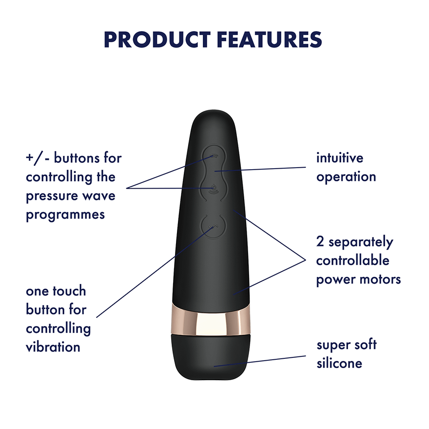 Satisfyer Pro 3 Air Pulse Stimulator With Vibration G-Spot Vibrators
