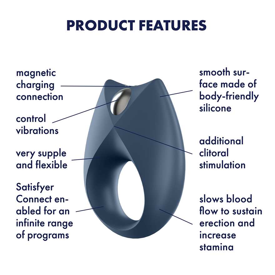 Satisfyer Royal One App Control Multi Functions Vibrating Cock Ring Vibrating Cock Rings