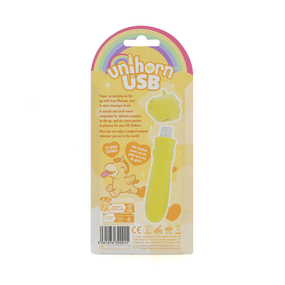 Unihorn Bean Blossom Bullet Vibe Yellow Bullet Vibrators