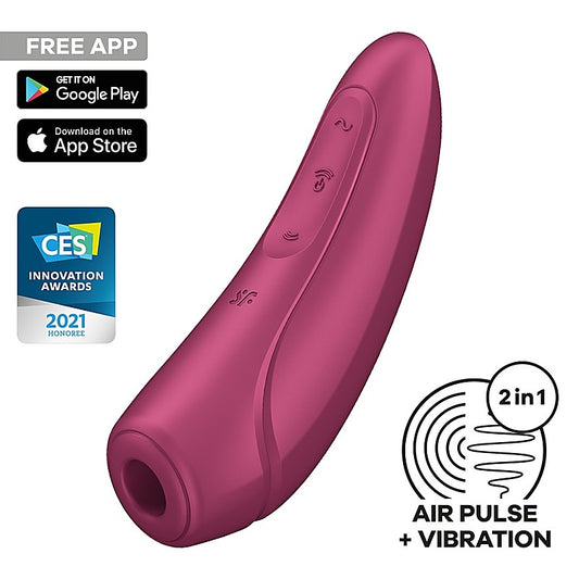 Satisfyer Curvy 1+ App Controlled Air Pulse Vibrating Clitoral Massager