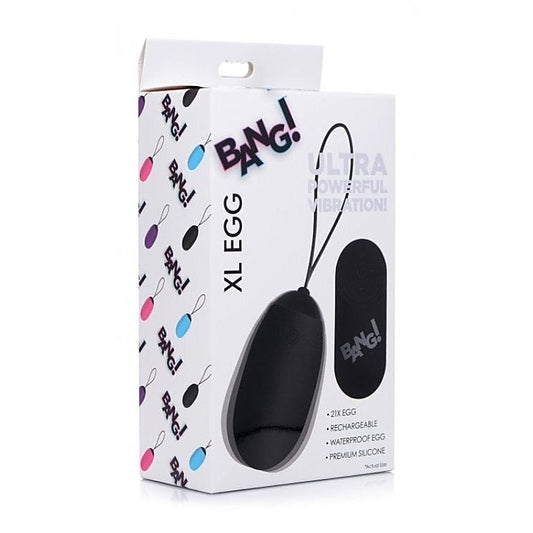 Bang! XL Silicone Vibrating Egg - Steel Sex Toys