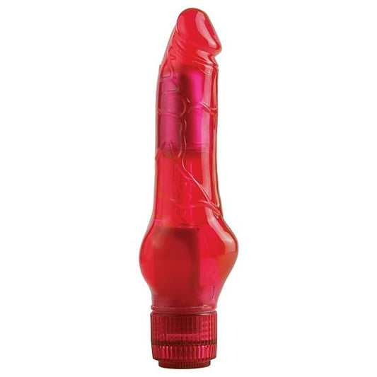 Pipedream Juicy Jewels Cherry Shimmer Vibrating Dildo - Waterproof Vibrators