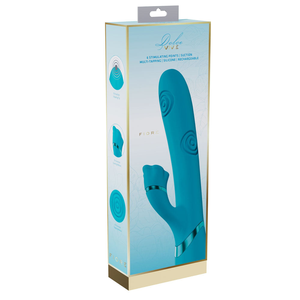 Shots Toys VIVE Fiore Tapping Rabbit Vibrator Blue Rabbit Vibrators