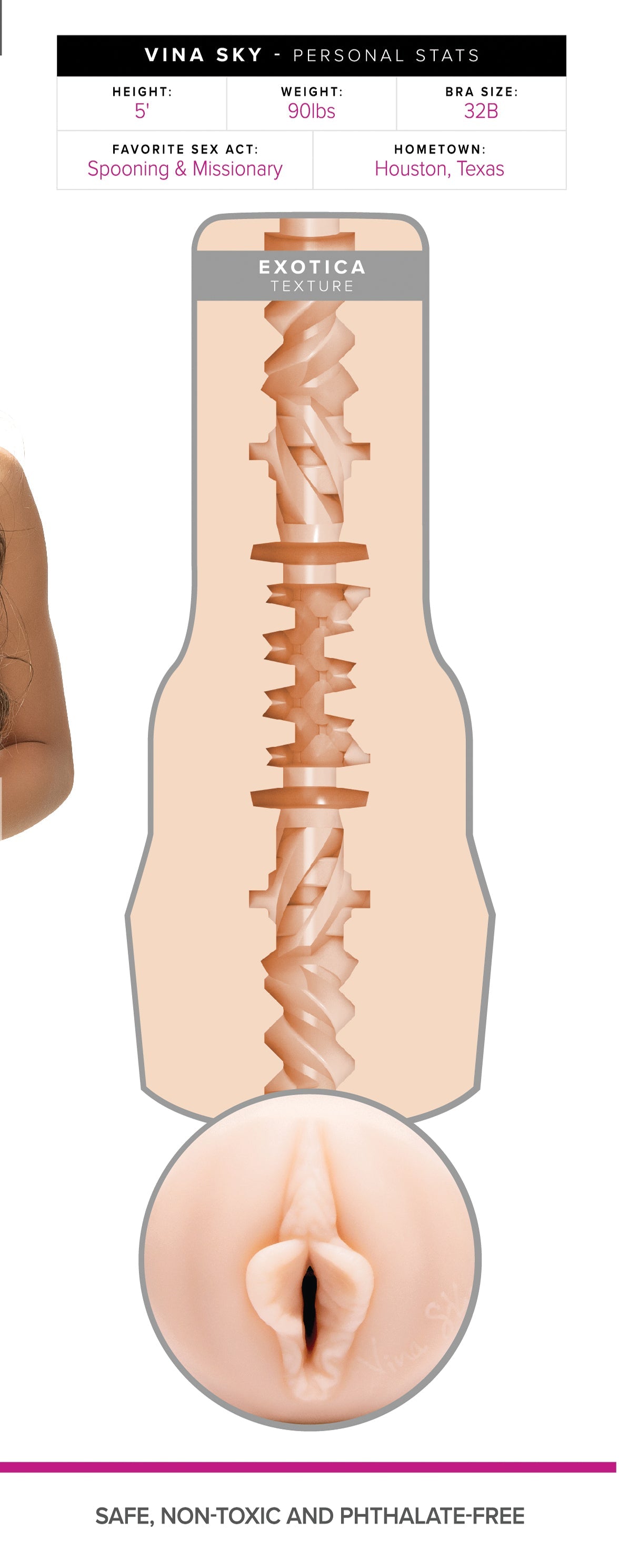 Fleshlight Girls Vina Sky Exotica Male Masturbator Masturbators and Strokers