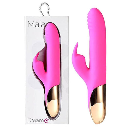 Maia Dream - Rechargeable Rabbit Vibe with Clit Stimulator and Rotating Beads - Rabbit Vibrators