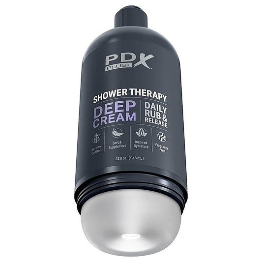 PDX Plus Shower Therapy Deep Cream Mens Masturbator - Masturbators and Strokers