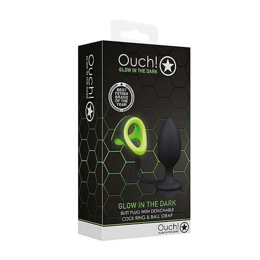 Ouch! Dual-Glow Illuminating Plug - Elevate Your Intimate Moments - Cock Rings