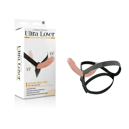 Ultra Lover Double Dong with Harness