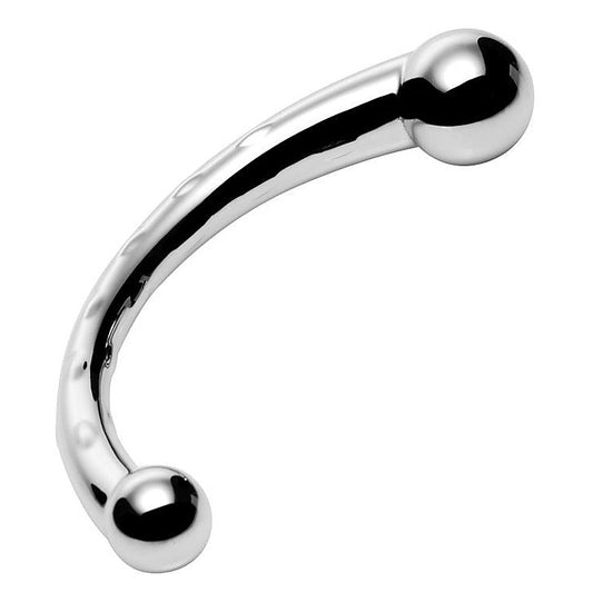 Masters Series The Chrome Crescent Dual Ended Dildo - Double Ender