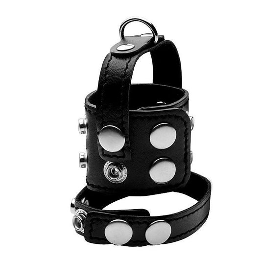 XR Brands Strict Cock Strap And Ball Stretcher Black