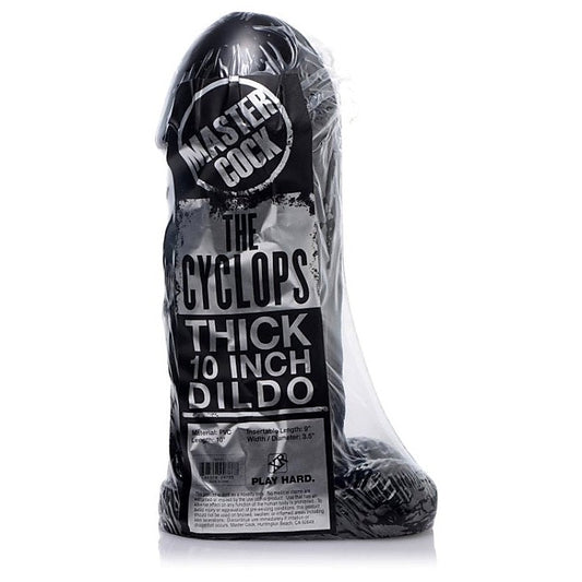 The Cyclops Thick 10 Inch Dildo Black