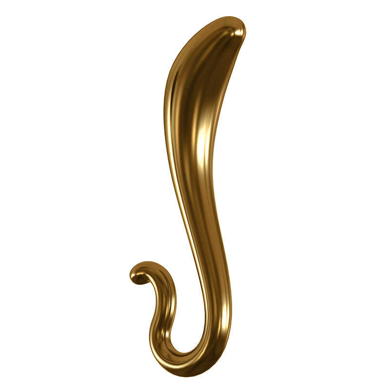 Pipedream Icicles Gold Edition G02 Curved Glass Dildo Glass Sex Toys