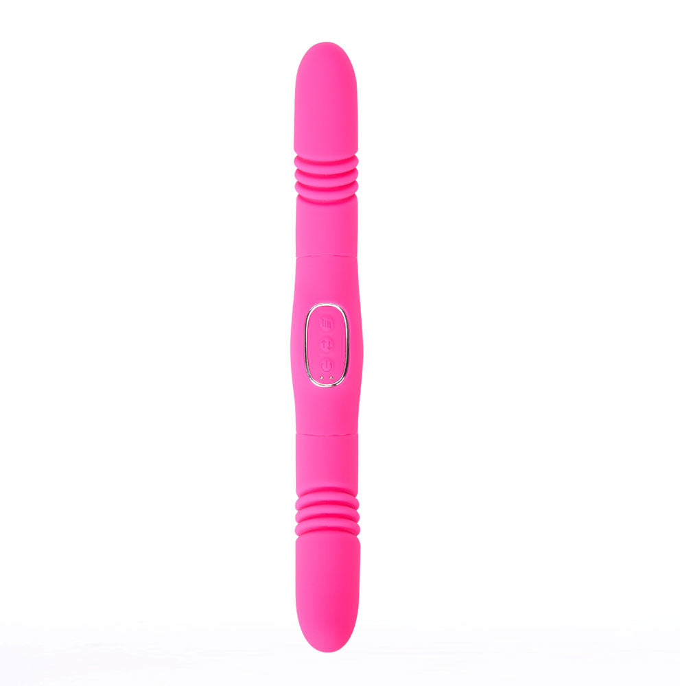 Maia ZENA USB Rechargeable Double Enided Thrusting Vibrator Pink Double Ender
