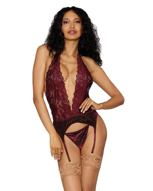 Dream Girl Lingerie Sexy Garter Slip & G-String OS Teddies and Bodysuits