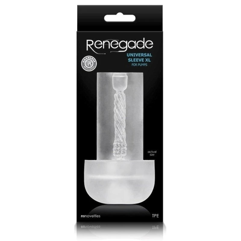 Renegade Universal Sleeve XL - Maximize Your Pumping Pleasure with Extra-Long Airtight Design Pumps, Extenders and Sleeves
