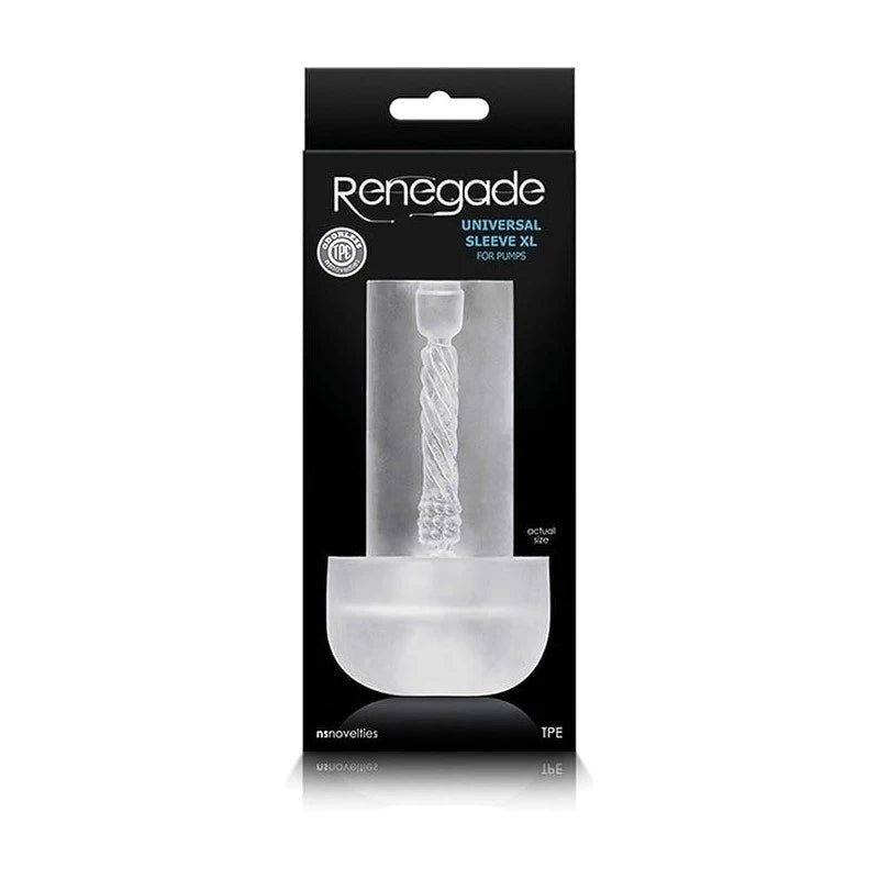Renegade Universal Sleeve XL - Maximize Your Pumping Pleasure with Extra-Long Airtight Design Pumps, Extenders and Sleeves