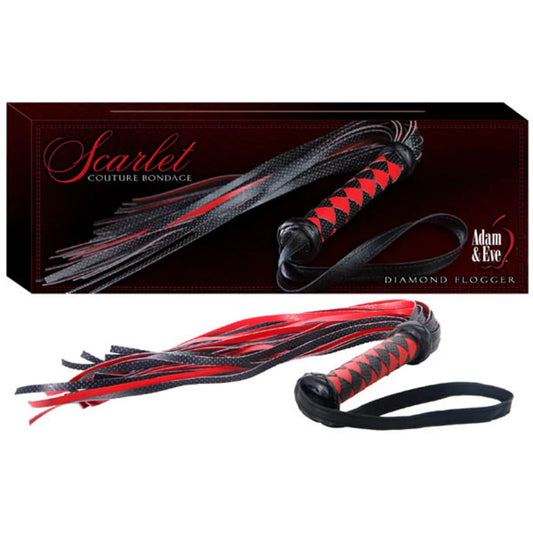Adam & Eve Scarlet Couture Diamond BDSM Flogger - Whips And Crops