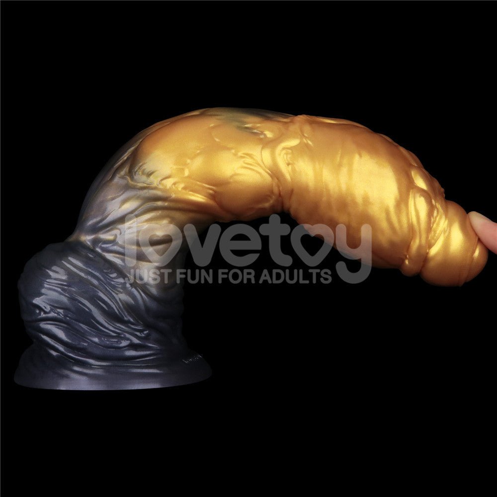 Lovetoy Aerosx Dual Density Fantasy Dildo Gold/Blue Realistic Dildos