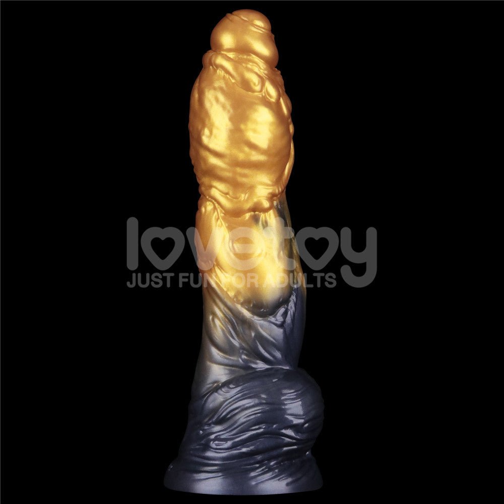 Lovetoy Aerosx Dual Density Fantasy Dildo Gold/Blue Realistic Dildos
