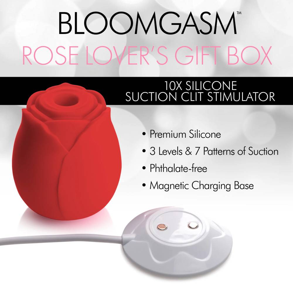 XR Brands The Rose Lovers Clitoral Vibrator Gift Box Clit Ticklers and Pulsators