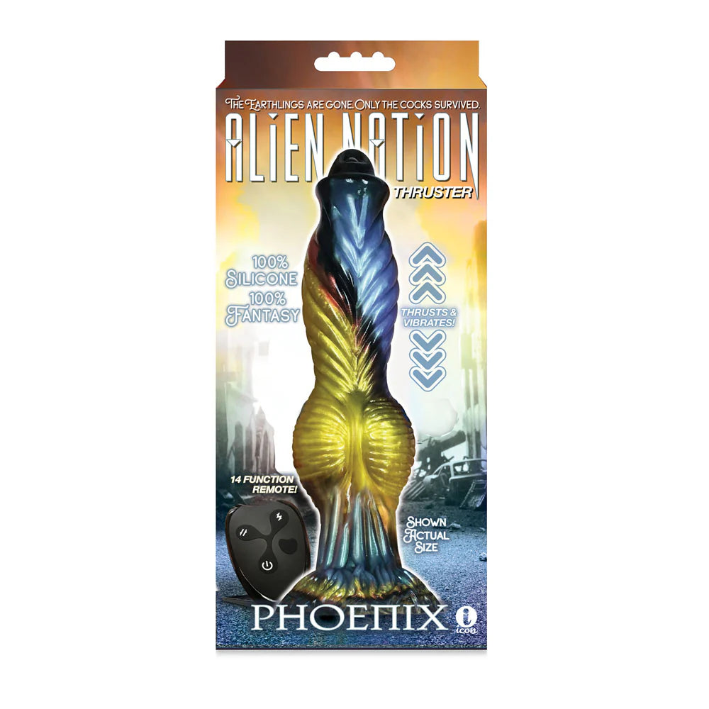 Alien Nation Phoenix - Thrilling 9" Silicone Vibrator Harness Dildos