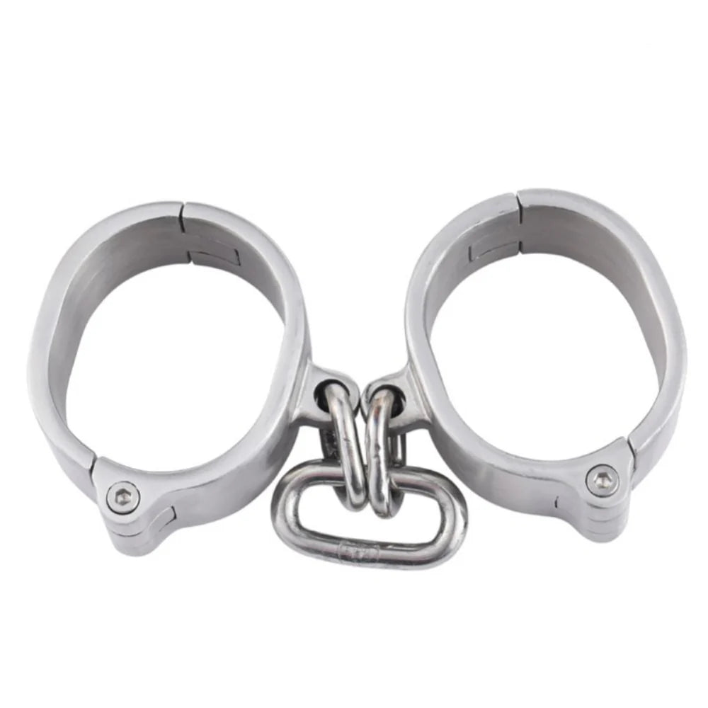 Stainless Steel Restraint Cuffs - Enhance Sensual Exploration Steel Sex Toys