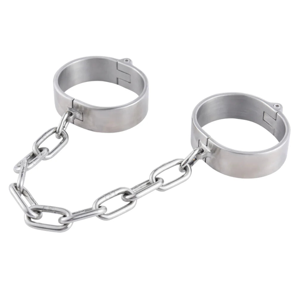 Stainless Steel Restraint Cuffs - Enhance Sensual Exploration Steel Sex Toys