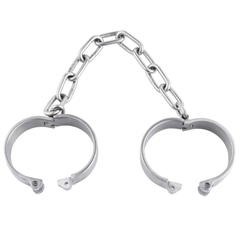 Stainless Steel Restraint Cuffs - Enhance Sensual Exploration Steel Sex Toys