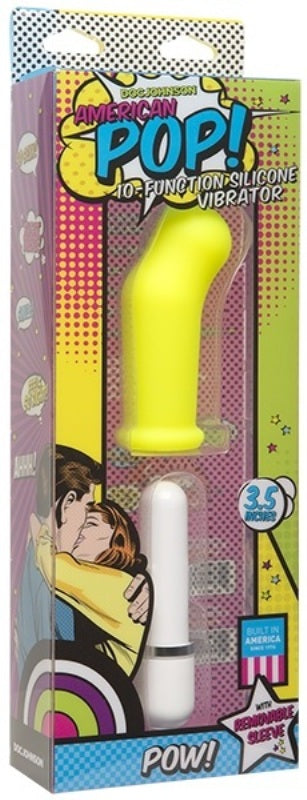 Doc Johnson American Pop Pow! 10 Function Silicone Vibrator Clit Ticklers and Pulsators