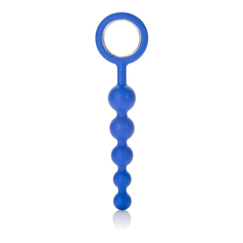 CalExotics Up Ride It Up! Silicone Anal Beads Blue Butt Plugs