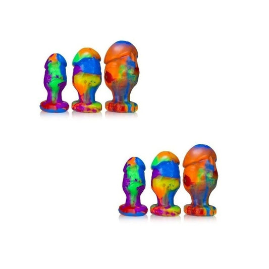 Oxballs Honcho 1-2-3 Butt Plug Rainbow - Butt Plugs