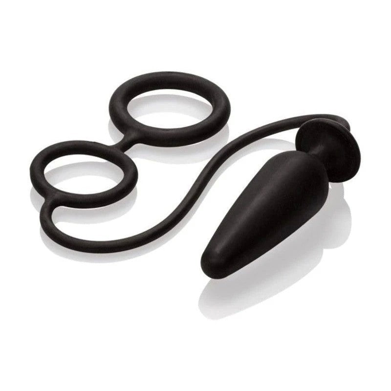 Dr. Joel Kaplan Silicone Probe With Dual Cock Ring - Prostate Toys