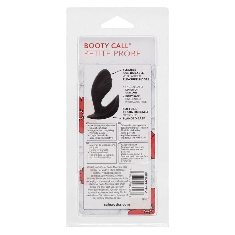 Booty Call Petite Backdoor Pleasure Probe Black Butt Plugs
