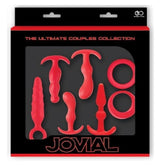 Jovial 7 Piece Anal Kit Red Butt Plugs