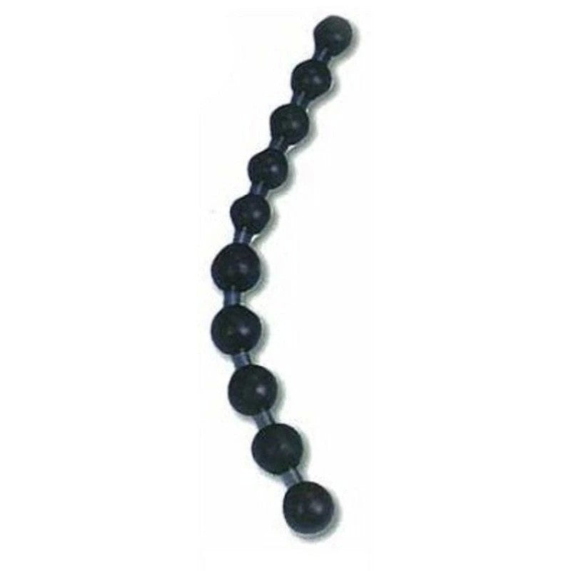 Jumbo Jelly Thai Beads Black Butt Plugs