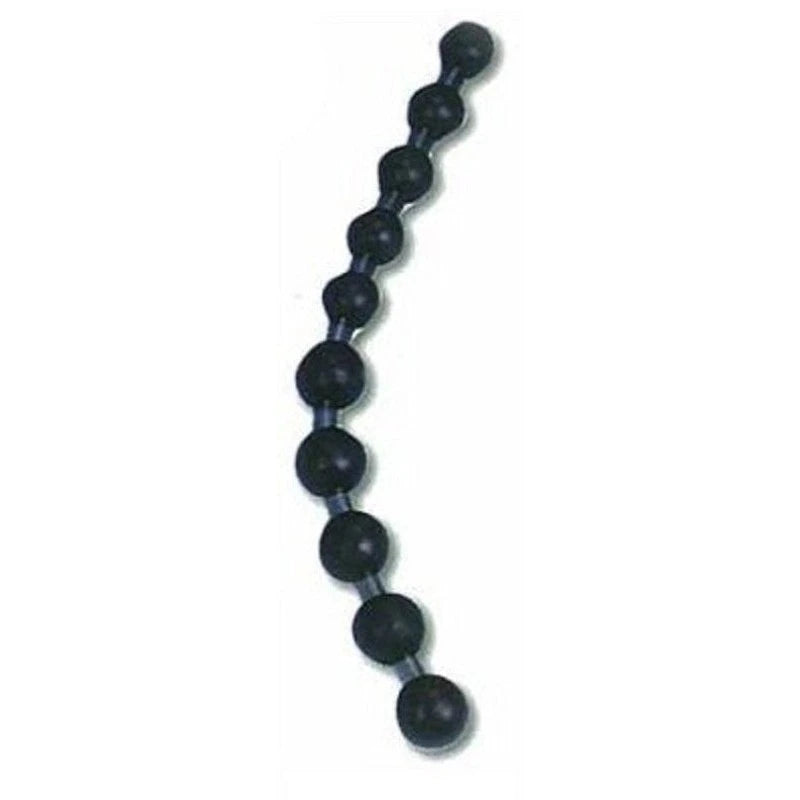 Jumbo Jelly Thai Beads Black Butt Plugs