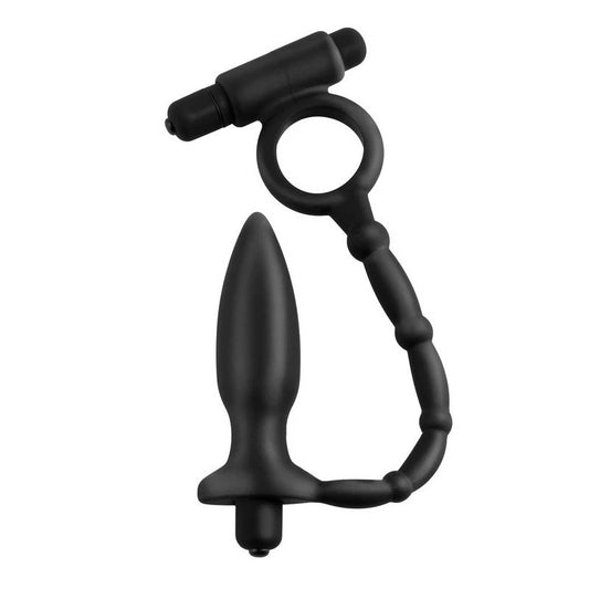 Anal Fantasy Collection Ass-Kicker With Cock Ring - Butt Plugs